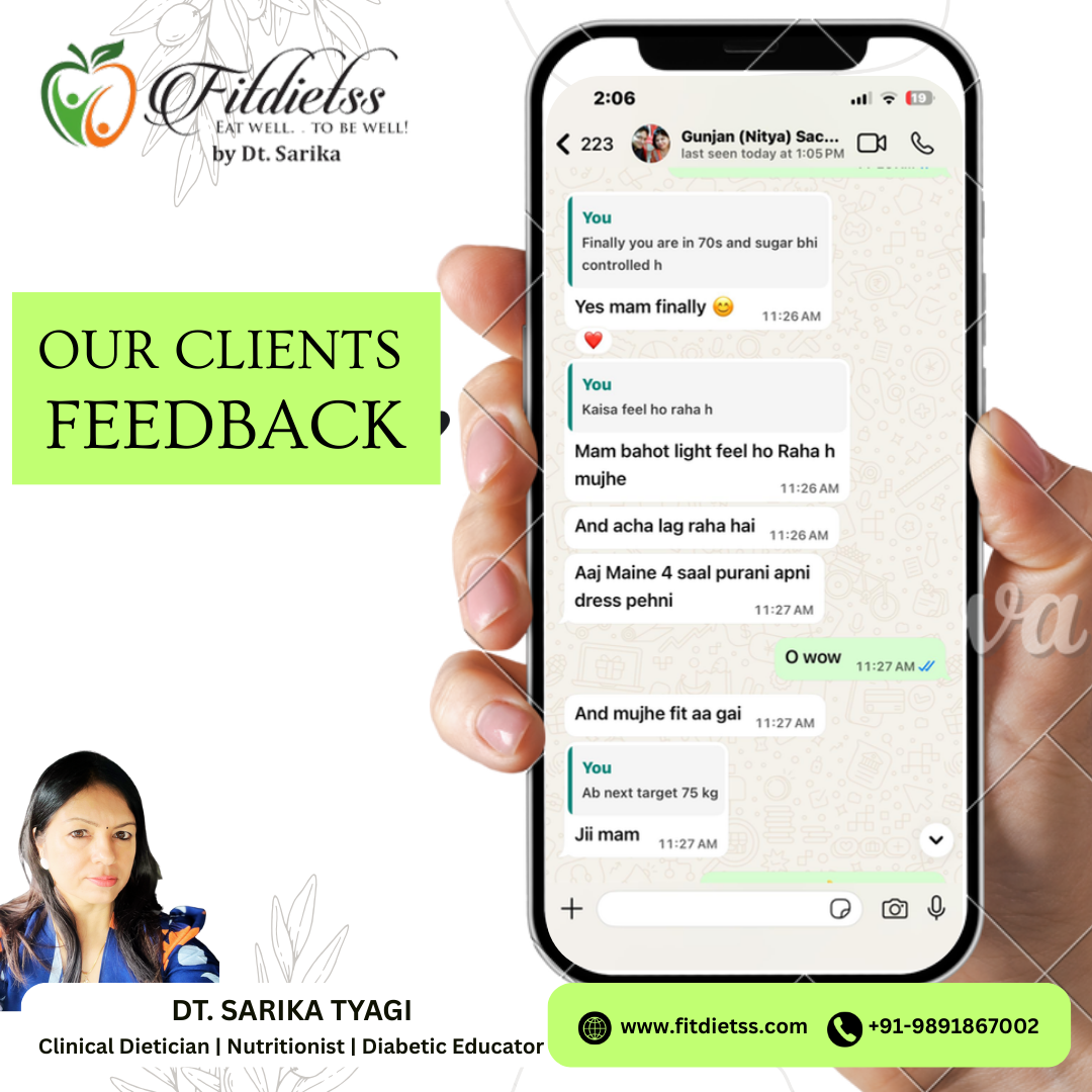 Real WhatsApp chat review for Dt. Sarika Tyagi