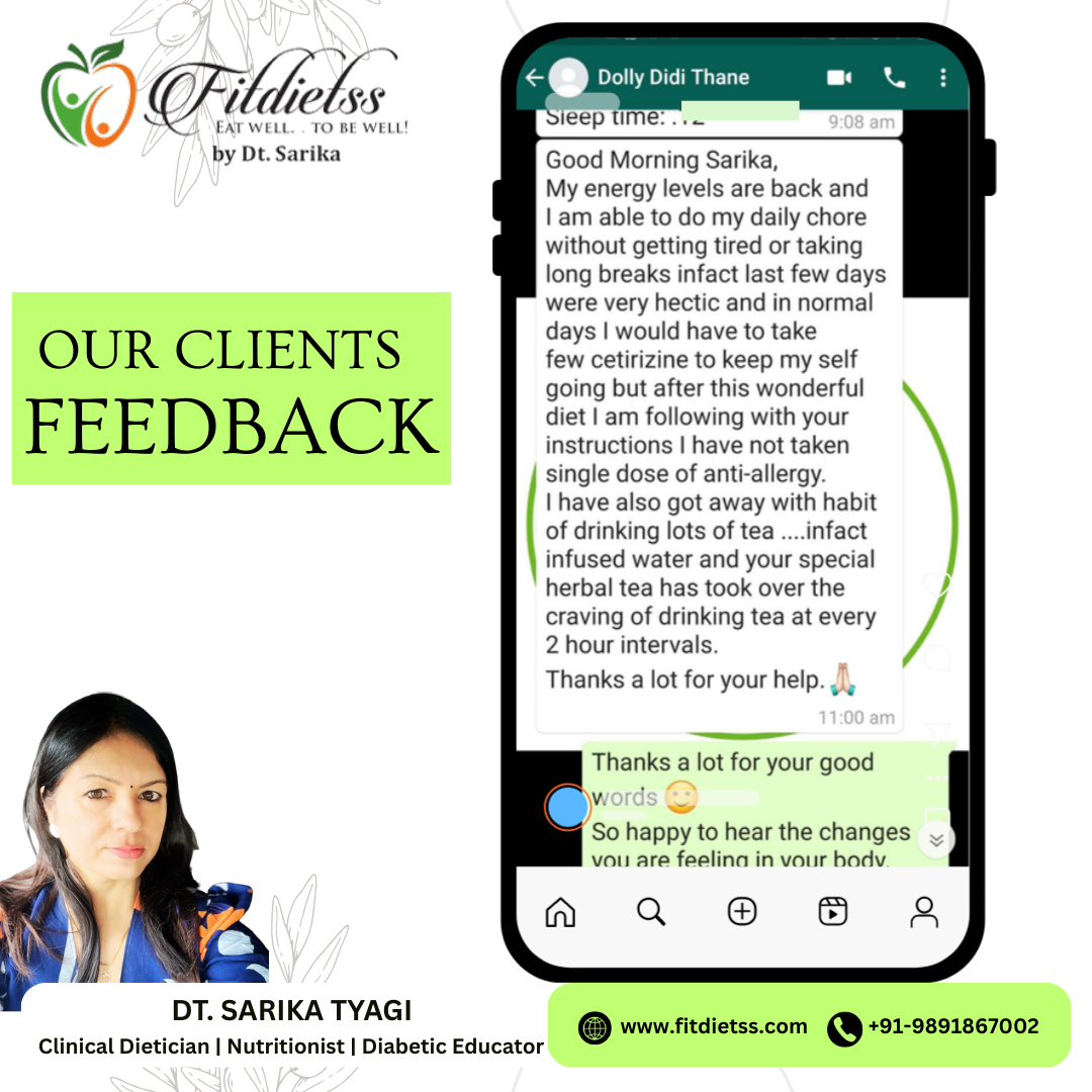 Authentic WhatsApp client testimonial for FitDietss