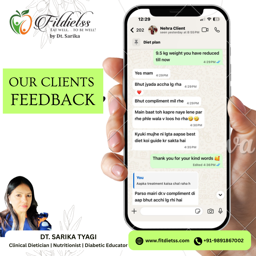 Client WhatsApp feedback for FitDietss diet program